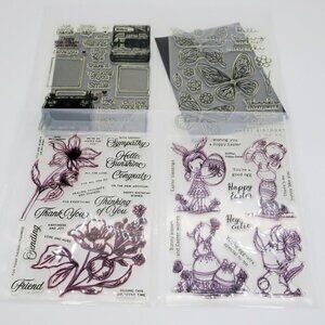 Simon Says Lot of Stamps, Dies and Cling Embossing Folders Easter, Butterflies
